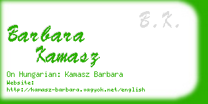 barbara kamasz business card